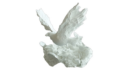 Flying broken styrofoam piece --ar 16:9