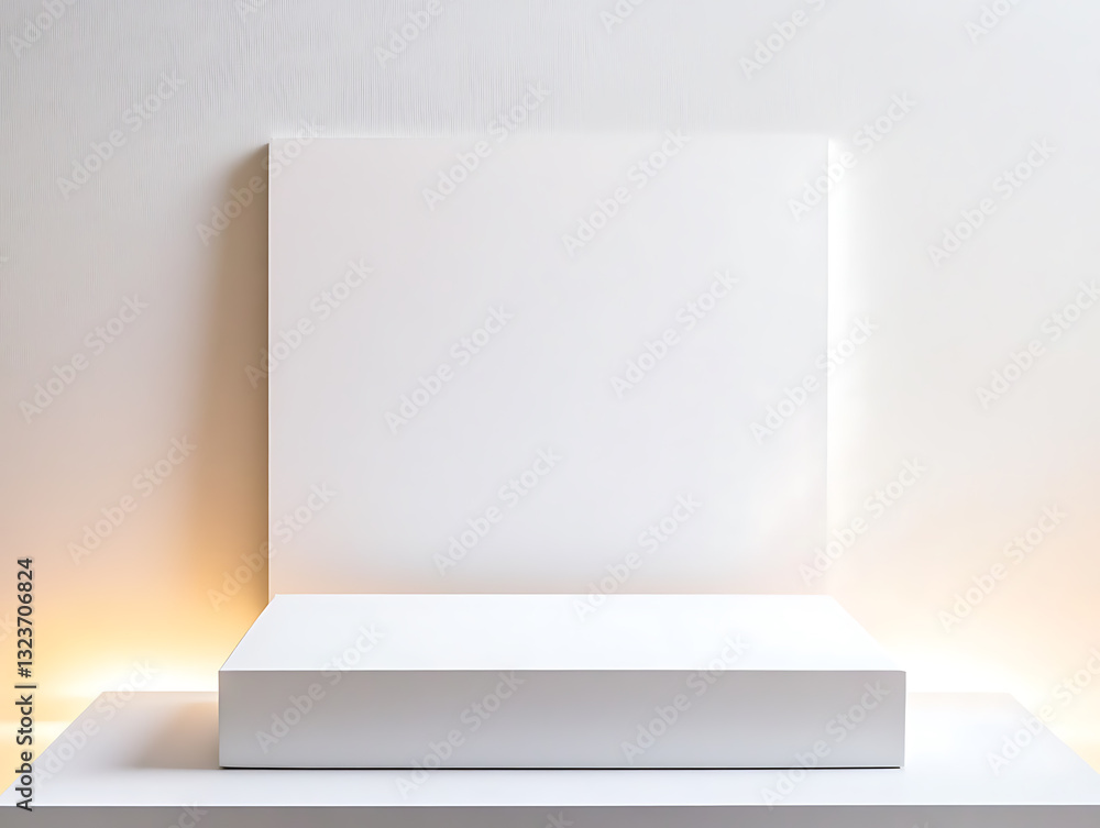 Poster minimalist showcase studio product display clean background front view contemporary design