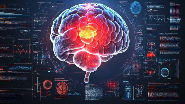 Digital brain visualization Analyzing data through neural graphs to uncover insights into cognitive functions and advanced