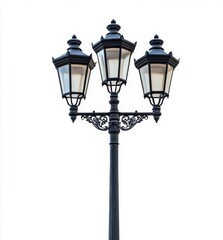Vintage Ornate Street Lamp, Classic City Lights