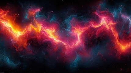 Fototapeta premium Cosmic energy flows across space