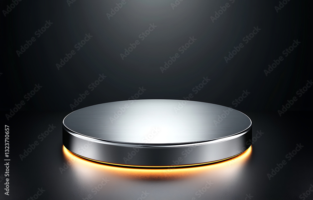 Poster showcase display stand modern studio product presentation minimalist environment eye-level view bran