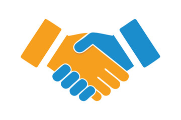 Naklejka premium handshake icon vector illustration