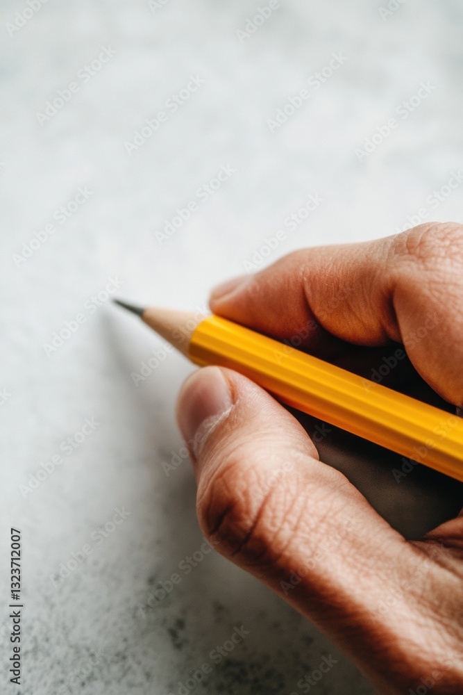 Poster Minimalist Writing Essentials Ergonomic Pencil Grip Techniques for Skill Development and Cognitive Performance in Modern Learning Environments