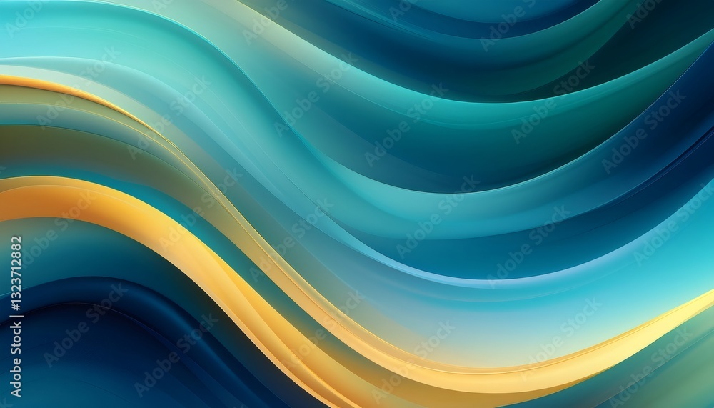 Poster sleek curved lines generating dynamic visual flow, representing contemporary graphic design with min