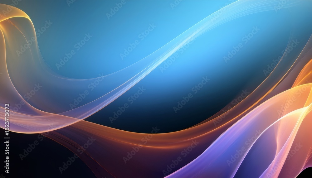 Poster dynamic colorful waves create a mesmerizing abstract background