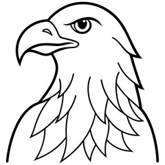 Obraz premium Minimalist Eagle Line Art Vector Design