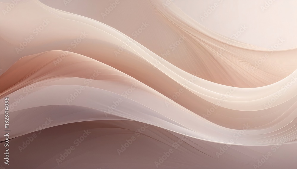 Poster elegant flowing lines create a soothing abstract wave pattern