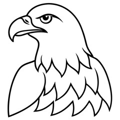 Obraz premium Minimalist Eagle Line Art Vector Design