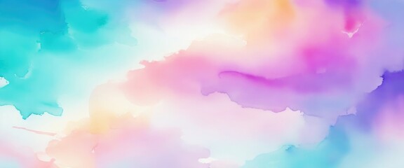 Abstract watercolor Cyan and purple background