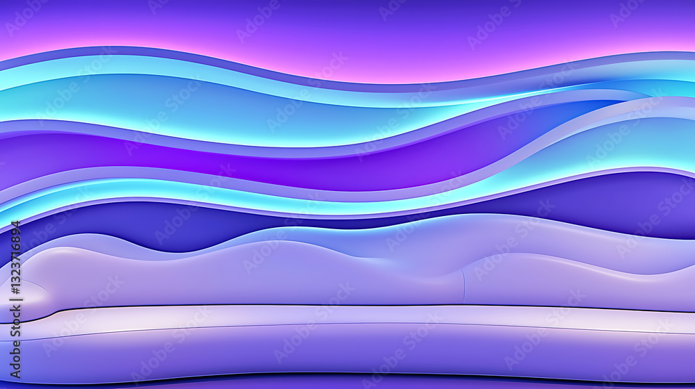 Poster dynamic abstract waves design studio setting graphic art modern environment close-up view visual con