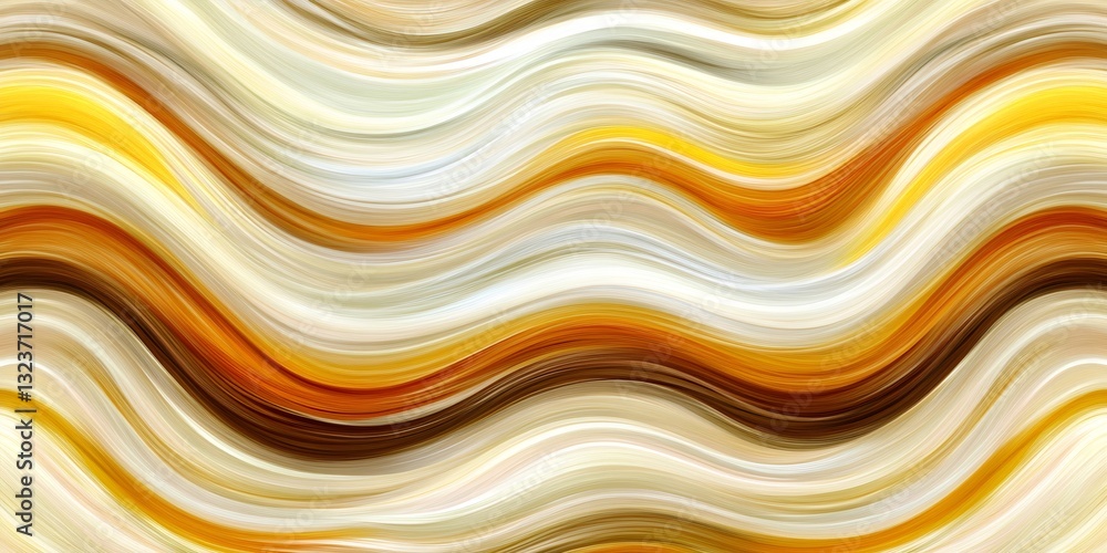 Poster smooth horizontal waves creating a colorful and elegant abstract background with a touch of brown an