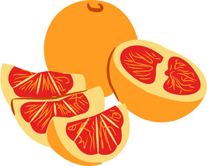  fresh juicy orange Slice