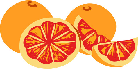  fresh juicy orange Slice