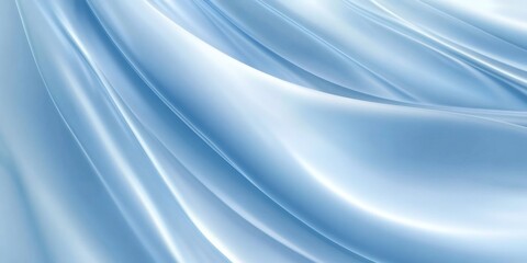 Obraz premium Luxurious light blue satin fabric creating soft, flowing folds with delicate elegance