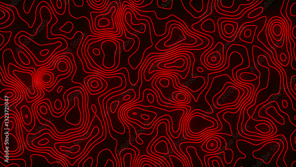 Poster stylized topographic map outline height in lines and contours. the concept of a conditional geograph