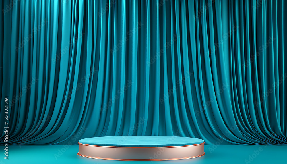 Poster stage setup for event presentation studio space photo background professional environment frontal vi