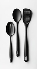 Sleek Black Kitchen Utensils Set - Modern and Practical