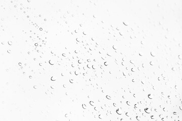 Water drops texture overlay isolated on white or transparent background, png cutout