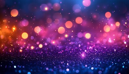 Elegant bokeh background for celebrations or holiday, glittering dust and lights