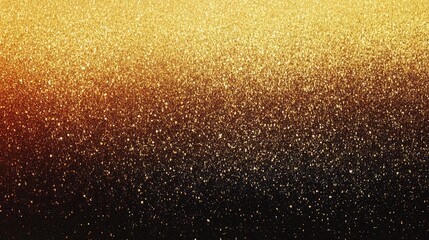 Shimmering Gold Glitter Texture Background with Gradient to Black