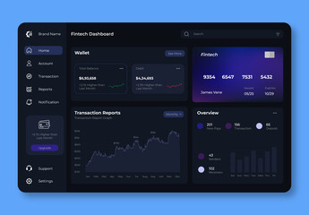Fintech Admin Dashboard UI Design