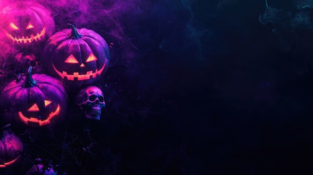 Halloween Decorations with Copy-Space for Custom Text