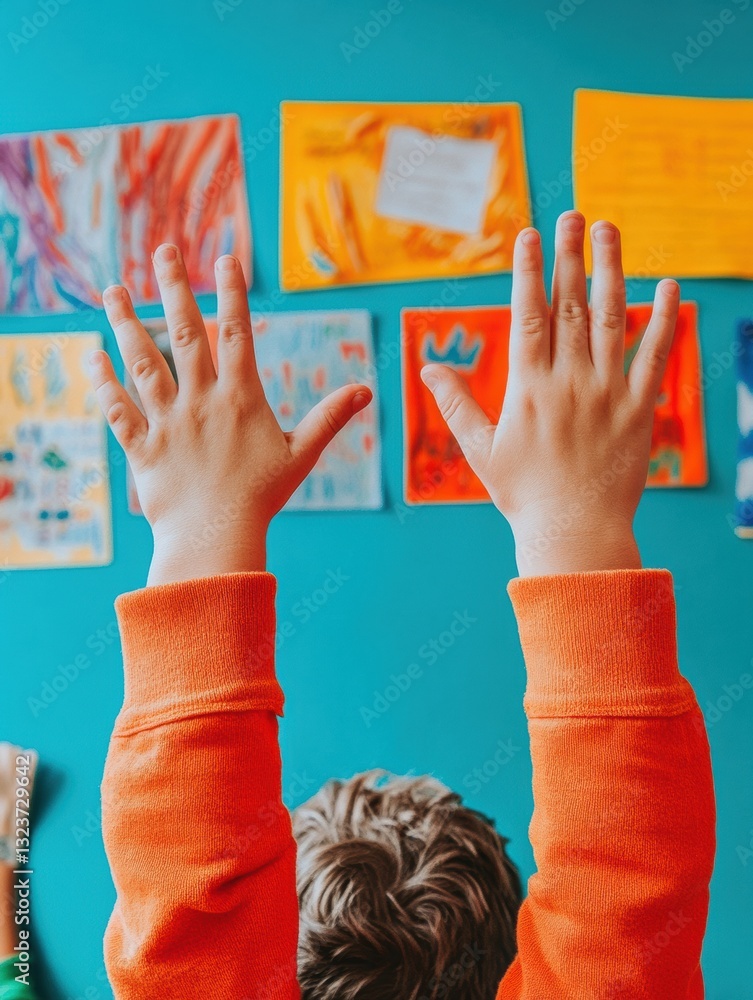 Poster interactive gen z learning revolution vibrant classroom storytelling with expressive gesture-based p