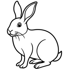 Obraz premium Minimalist Rabbit Vector Art