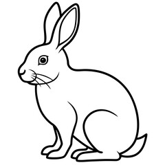 Minimalist Rabbit Vector Art