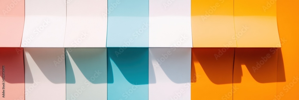 Aufkleber Minimalist Geometric Transparency Architectural Color Block Design Exploring Modern Visual Perception and Digital Aesthetic Trends in Contemporary Surface Innovation