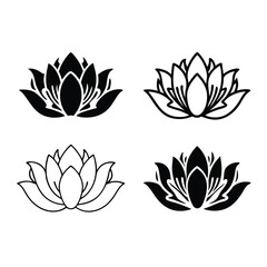 Obraz premium lotus-icon-set-on-white-background-vector-image (3).eps