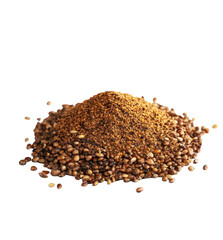 buckwheat on white background