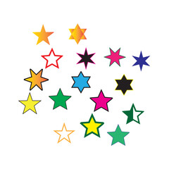 Shiny Star Icons for Social Media and Marketing Materials