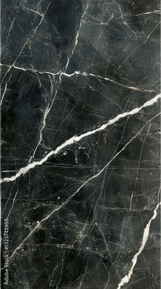 Aufkleber marble texture: a captivating display of dark marble, the stone's surface is marked by intricate pat