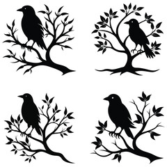birds on a branch