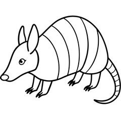 One-Line Armadillo Vector Design