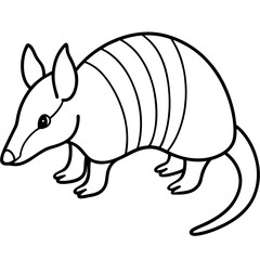 One-Line Armadillo Vector Design