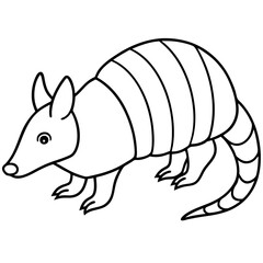 One-Line Armadillo Vector Design
