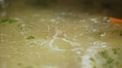 Enjoy a bowl of Homemade Chicken Soup, packed with Fresh Herbs and vibrant Seasonal Vegetables