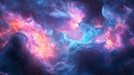 Generic Digital Painting Scene Glowing Alien Nebula