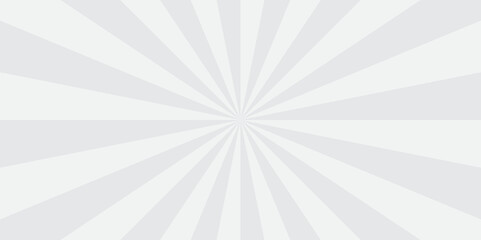 Abstract white and gray retro with sunburst pattern design. Vintage sunrays illustration swirl line. sun beam vector banner design and comic burst gradient concept pattern.	
