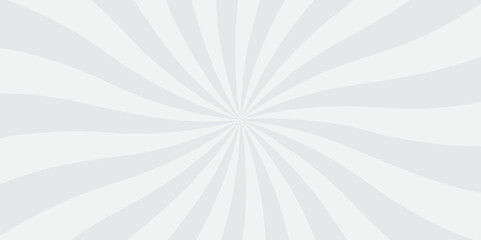 Abstract white and gray retro with sunburst pattern design. Vintage sunrays illustration swirl line. sun beam vector banner design and comic burst gradient concept pattern.	
