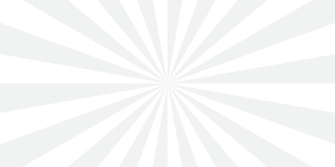 Abstract white and gray retro with sunburst pattern design. Vintage sunrays illustration swirl line. sun beam vector banner design and comic burst gradient concept pattern.	
