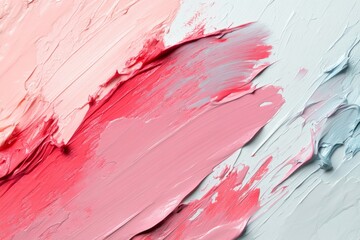 Streaks of colorful brushstrokes on white background. AI generated