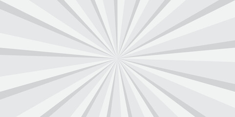 Abstract white and gray retro with sunburst pattern design. Vintage sunrays illustration swirl line. sun beam vector banner design and comic burst gradient concept pattern.	
