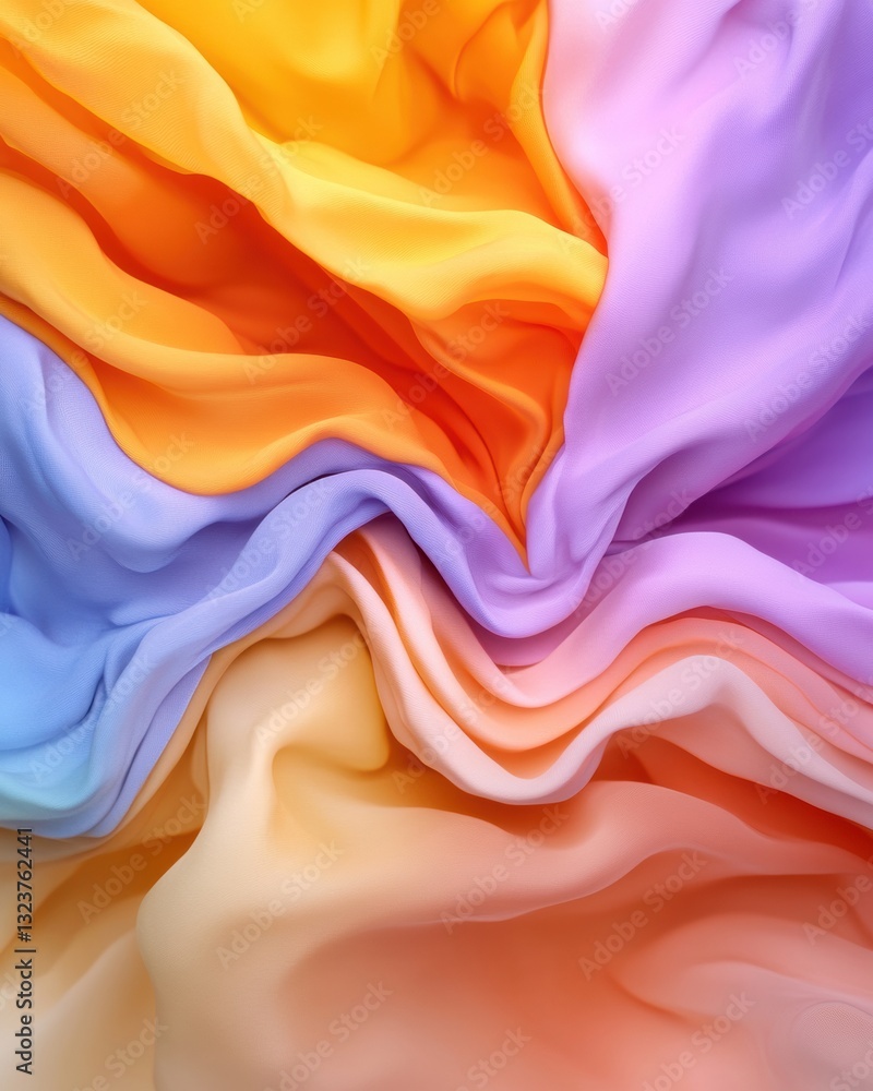 Aufkleber fluid identity spectrum soft gradient textile art exploring diversity, inclusion and emotional trans