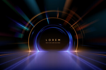 Light ring effect with rays