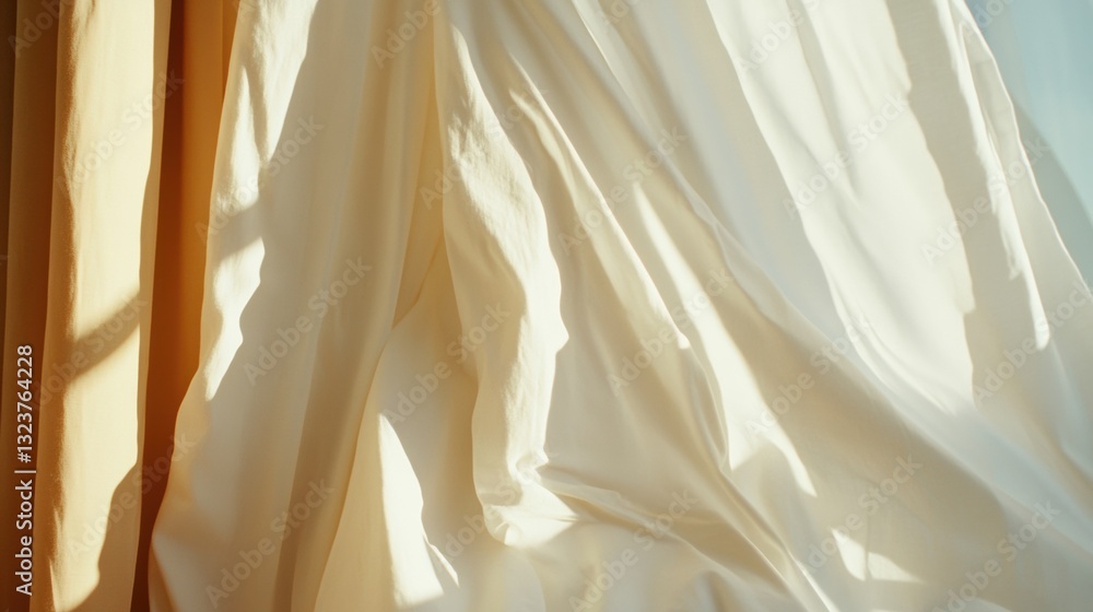Fototapete ethereal light and soft textures minimalist fabric aesthetic exploring delicate textile design with 
