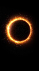 Fototapeta premium Golden light burst with sparkling dust particles isolate on transparent background, cutout, png 